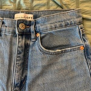 LOFT Women's Straight Light Wash Blue Jeans